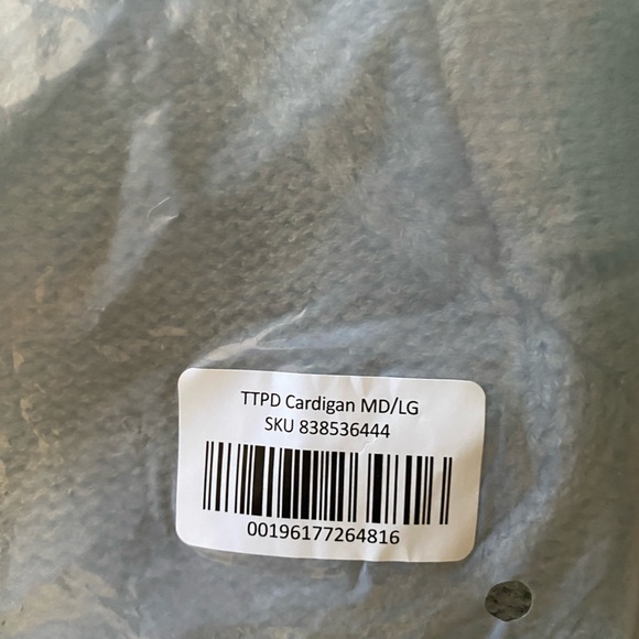 SHIPS IN 24 HRS! Taylor Swift Tortured Poets Dept Cardigan TTPD M / L NEW!! - Picture 7 of 8